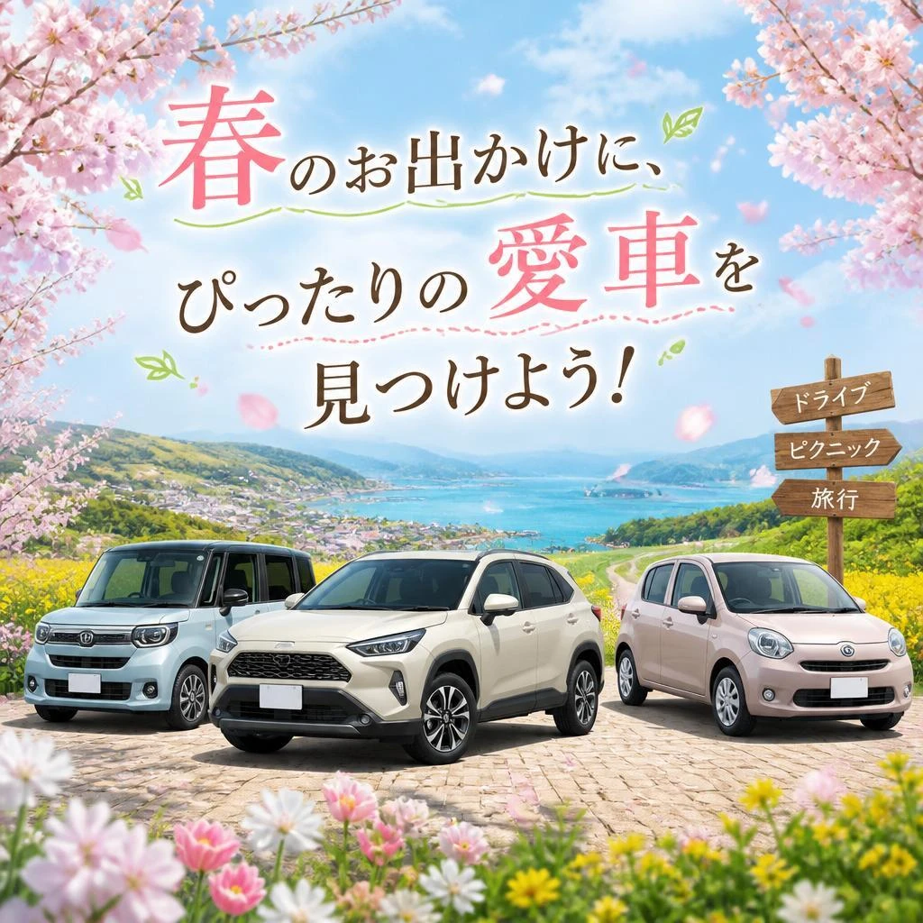 春のお出かけに、ぴったりの愛車を見つけよう！