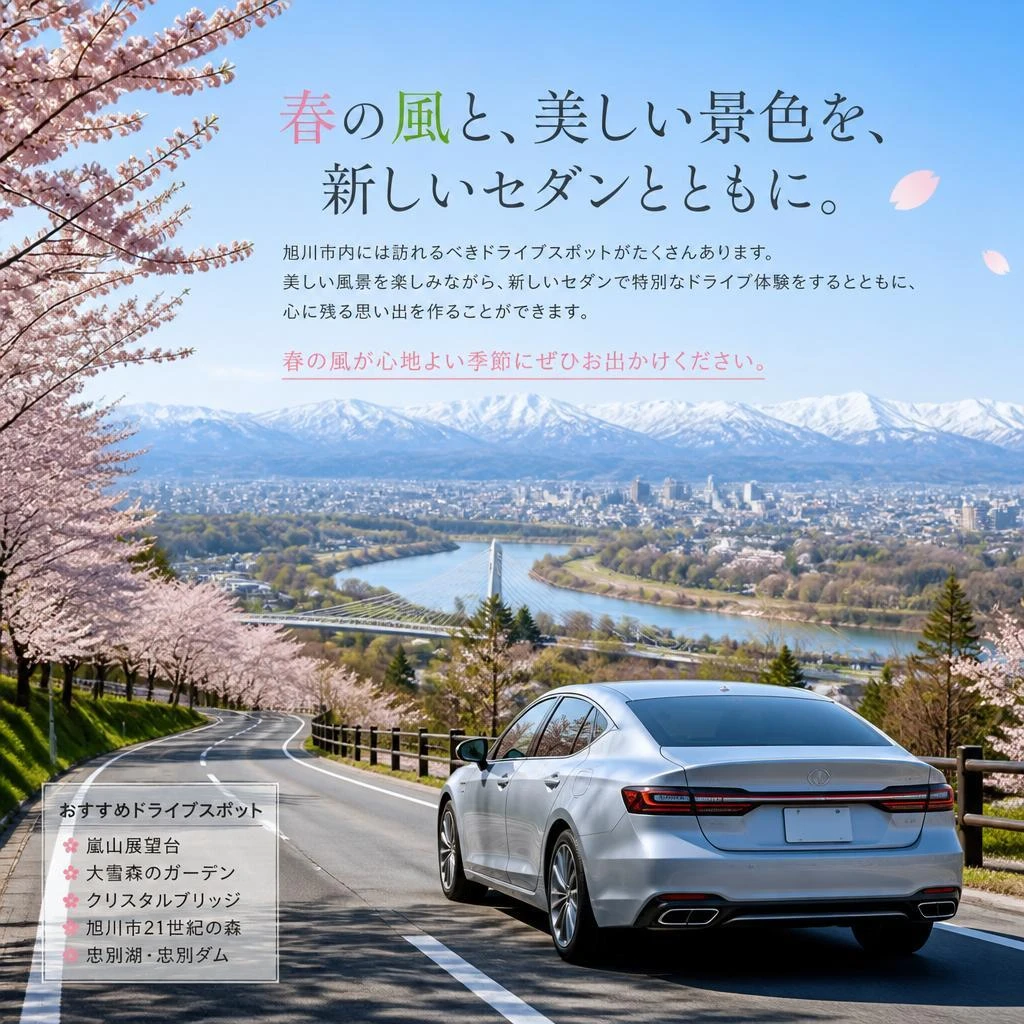 旭川市内での特別なドライブスポット