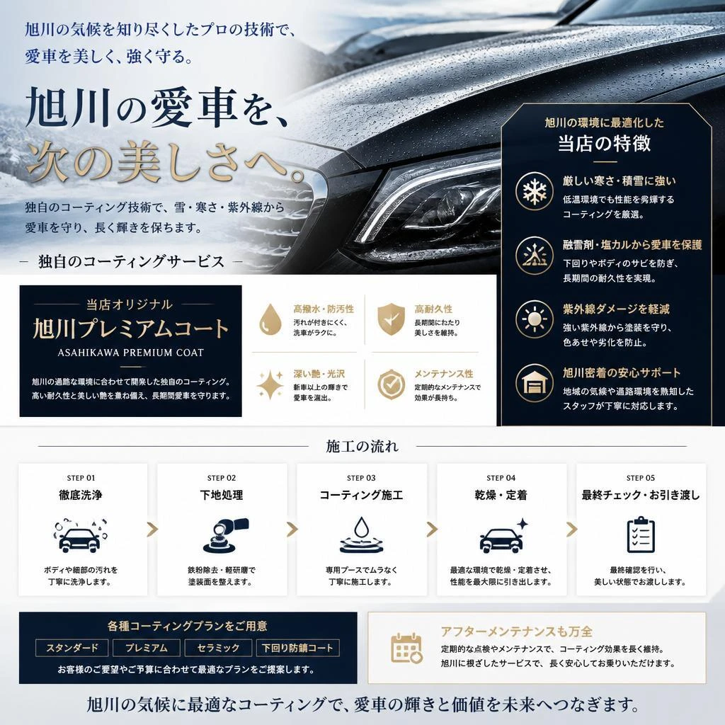 3. 旭川市のコーティングサービス