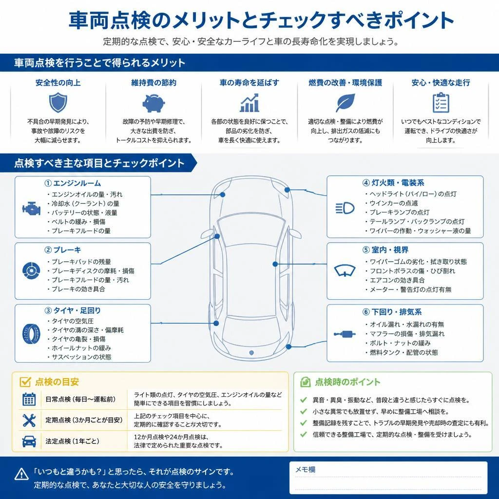 しっかりとした車両点検のメリット