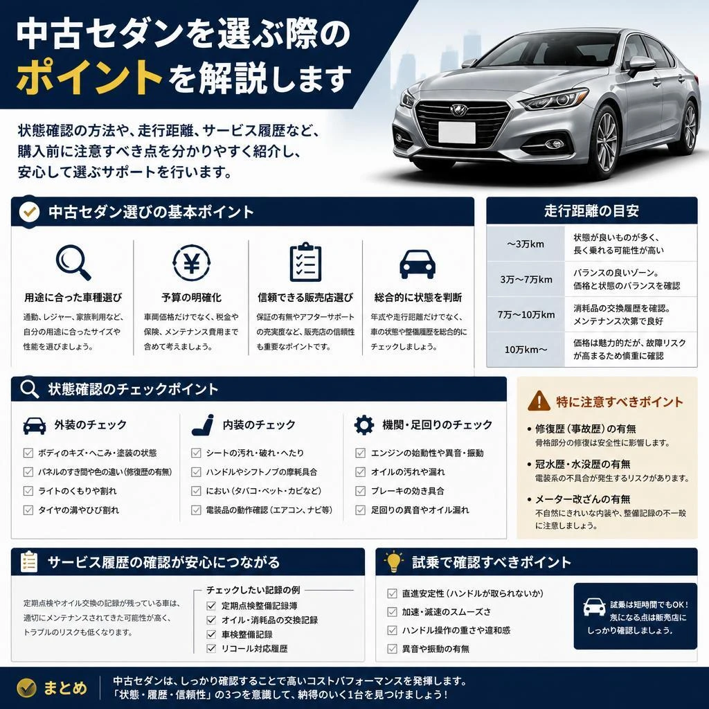 中古セダンの選び方