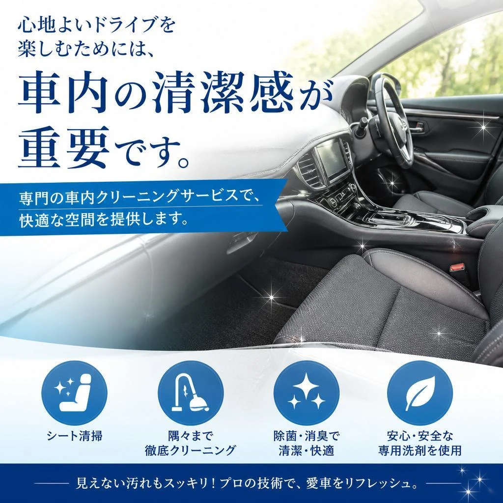愛車の内装を快適にする車内クリーニング