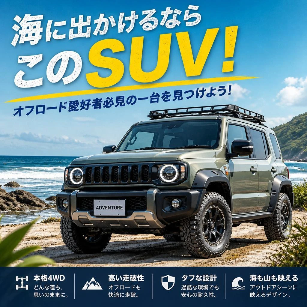 海に出かけるならこのSUV！オフロード愛好者必見の一台を見つけよう！
