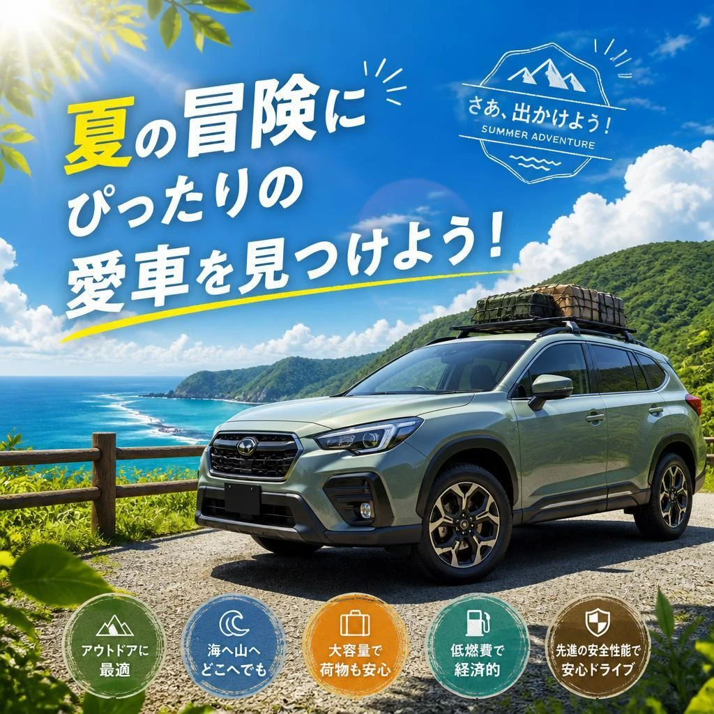 夏の冒険にぴったりの愛車を見つけよう！