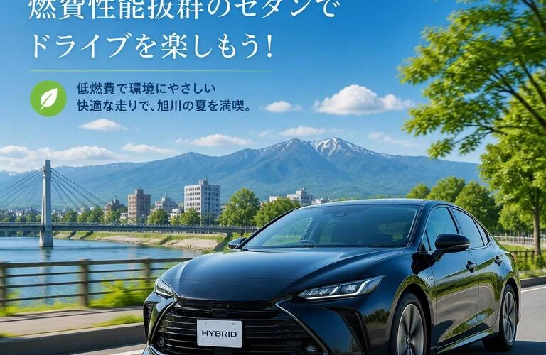 旭川市の夏にふさわしい、燃費性能抜群のセダンでドライブを楽しもう！