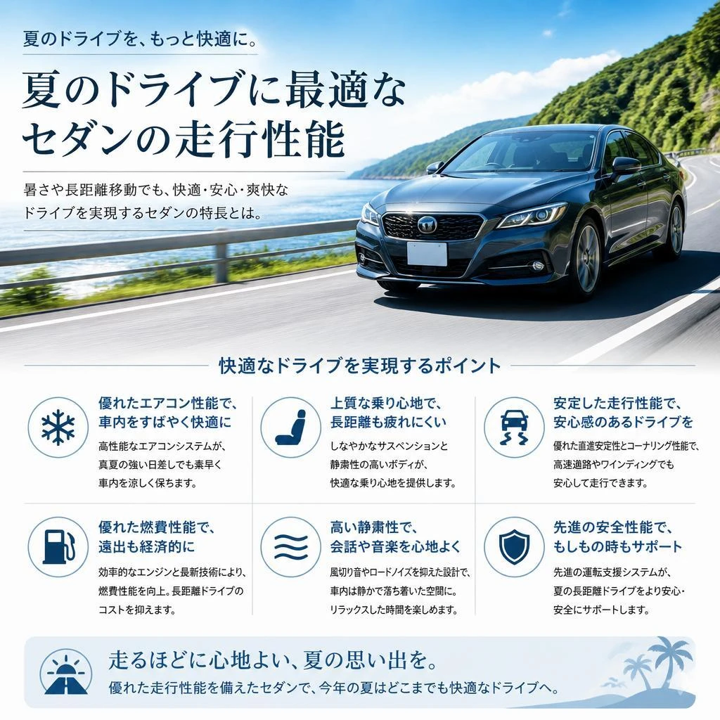 長距離ドライブを快適にする走行性能