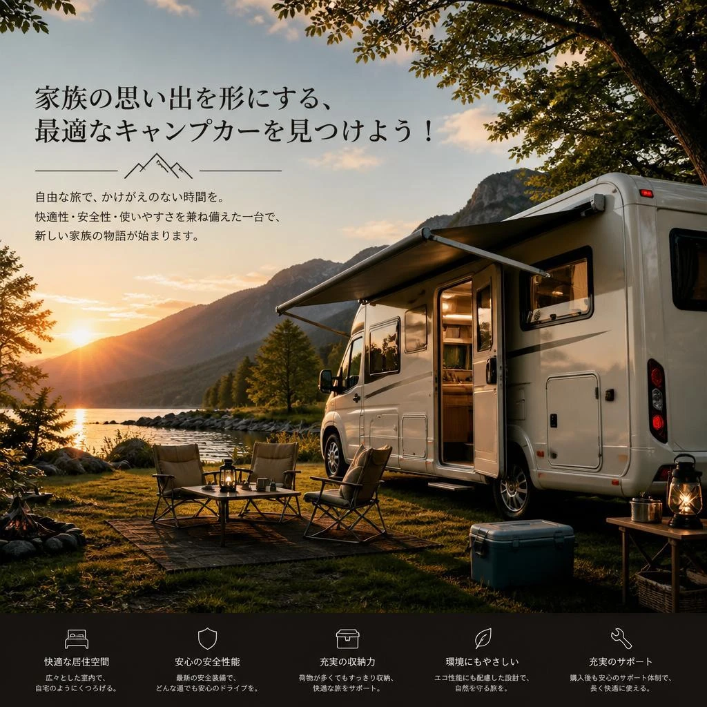 家族の思い出を形にする、最適なキャンプカーを見つけよう！