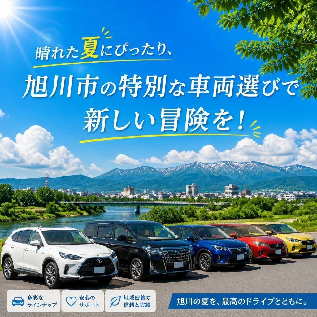 晴れた夏にぴったり、旭川市の特別な車両選びで新しい冒険を！