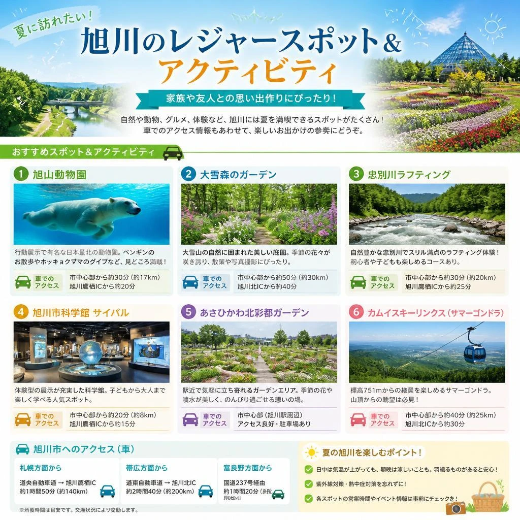 体験したい！旭川市での夏のレジャー