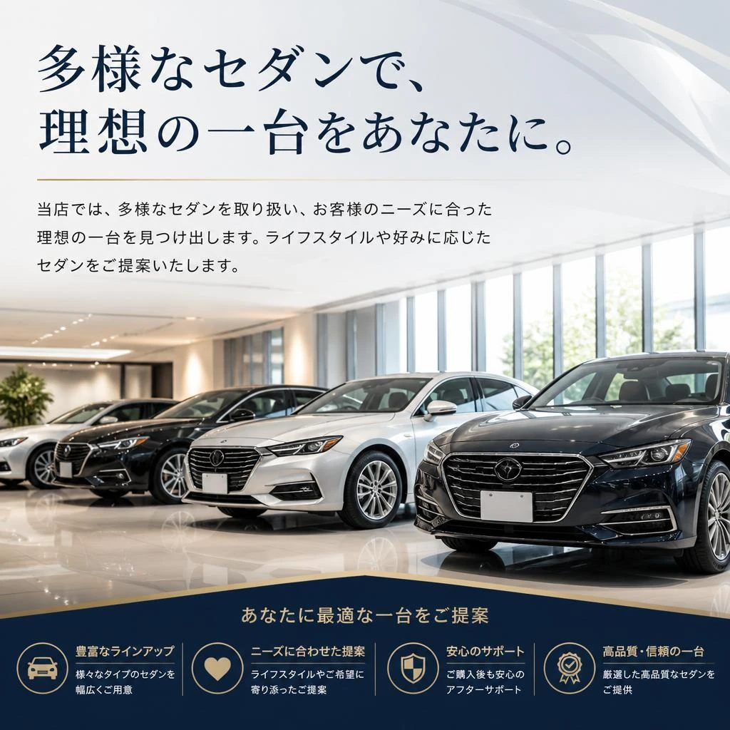 理想のセダンを見つける