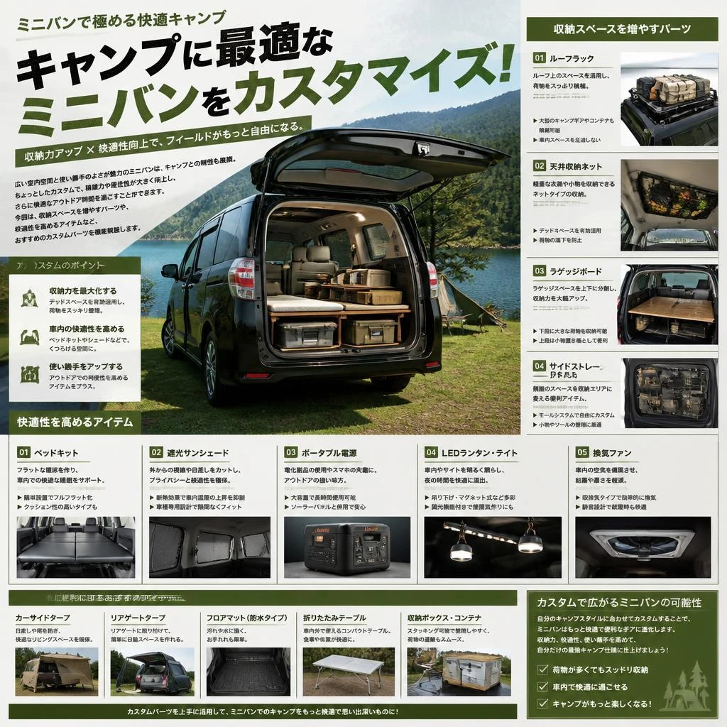 ミニバンの魅力を引き出すカスタムパーツ