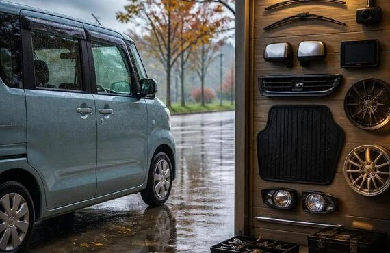 秋雨の季節こそ、軽自動車のパーツ取付けで快適な移動を